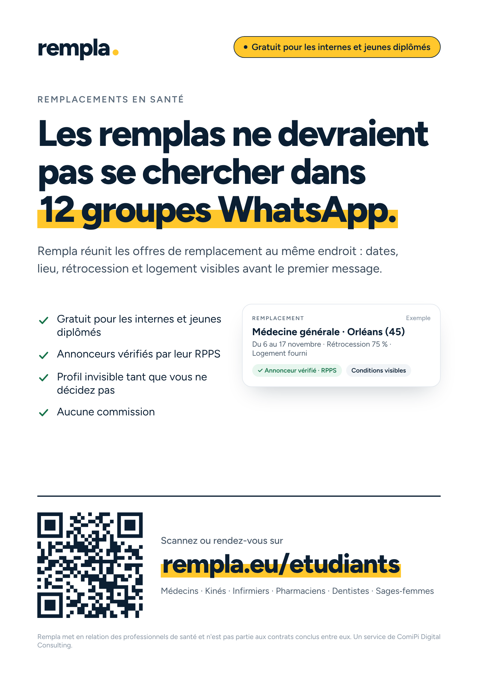 Affiche A4 avec QR code